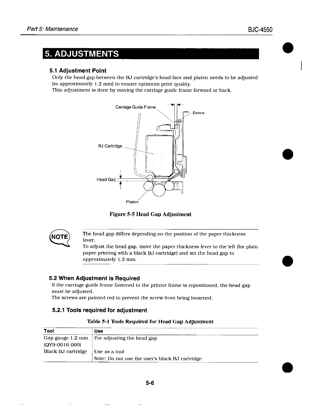 Canon BubbleJet BJC-4550 Service Manual-5